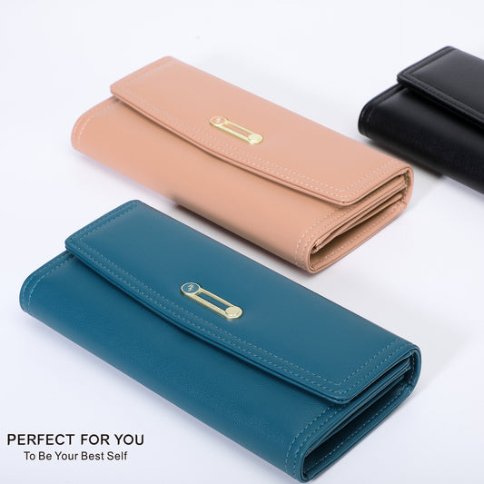 Women's Unique Fashion Long Three Fold Ladies Wallets