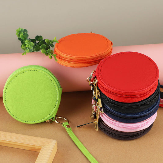 Round Environmental Protection Cute Simple Zipper Coin Purses