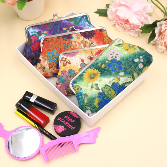 Women's Fashion Embroidery Long Fabric Clutch Ten Ladies Wallets