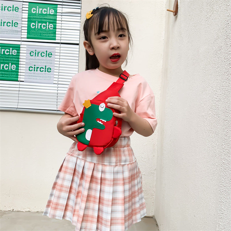 Children's Cute Little Dinosaur Nylon Cloth Personality Children's Waist Packs