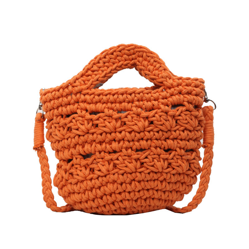 Women's Straw Woven Seaside Beach Niche Hollow Crossbody Bags