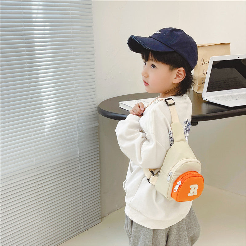 Children's Cool Boy's Letter Contrast Color Fashion Little Children's Waist Packs