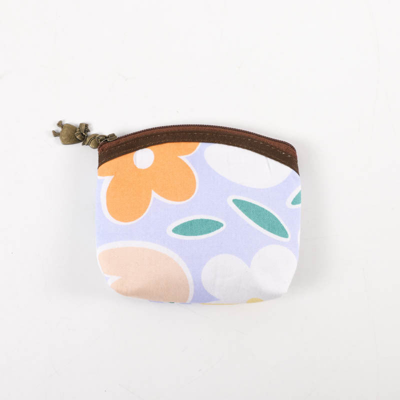 Mini Cute Cotton Print Thick Square Coin Purses