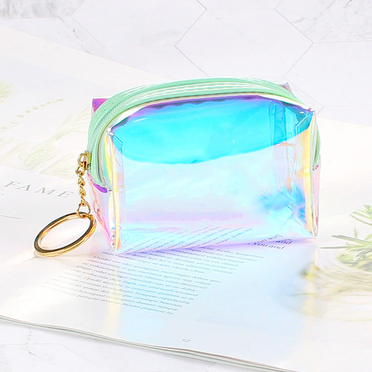 Women's Transparent Laser Korean Style Square Octagonal Purses