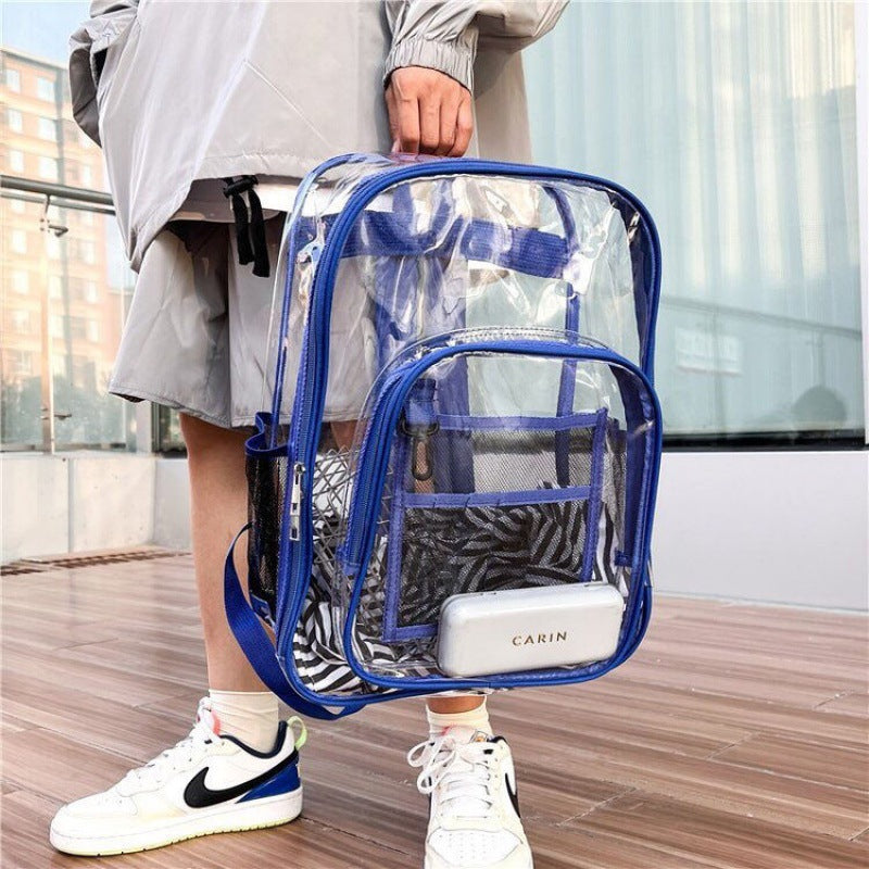 Women's & Men's & Transparent Jelly High College Large Backpacks