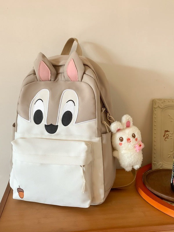 Personality Art Cartoon Squirrel Korean Style Large Elementary School Students' Schoolbags