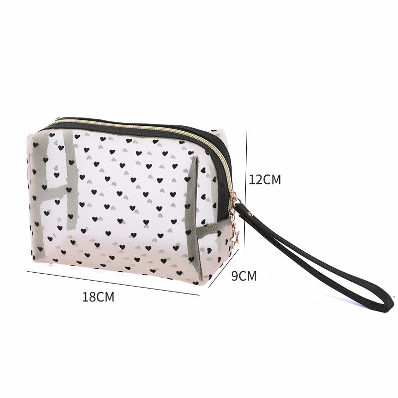 Large Capacity Mesh Makeup Toiletry Transparent Cosmetic Bags