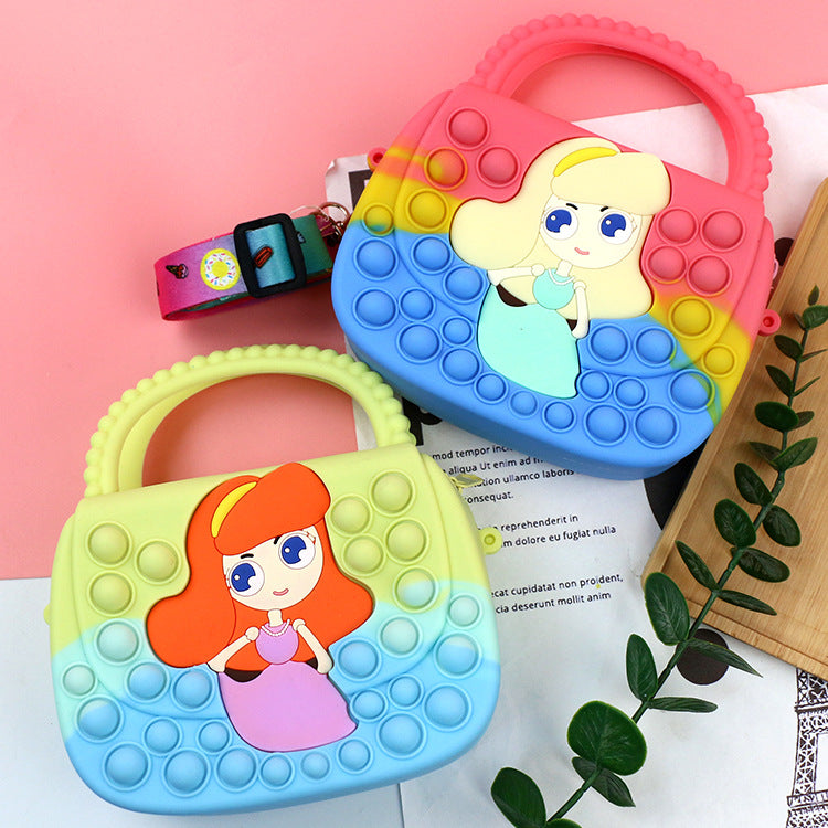 Killer Pioneer Cartoon Color Silicone Portable Double-sided Children's Coin Purse