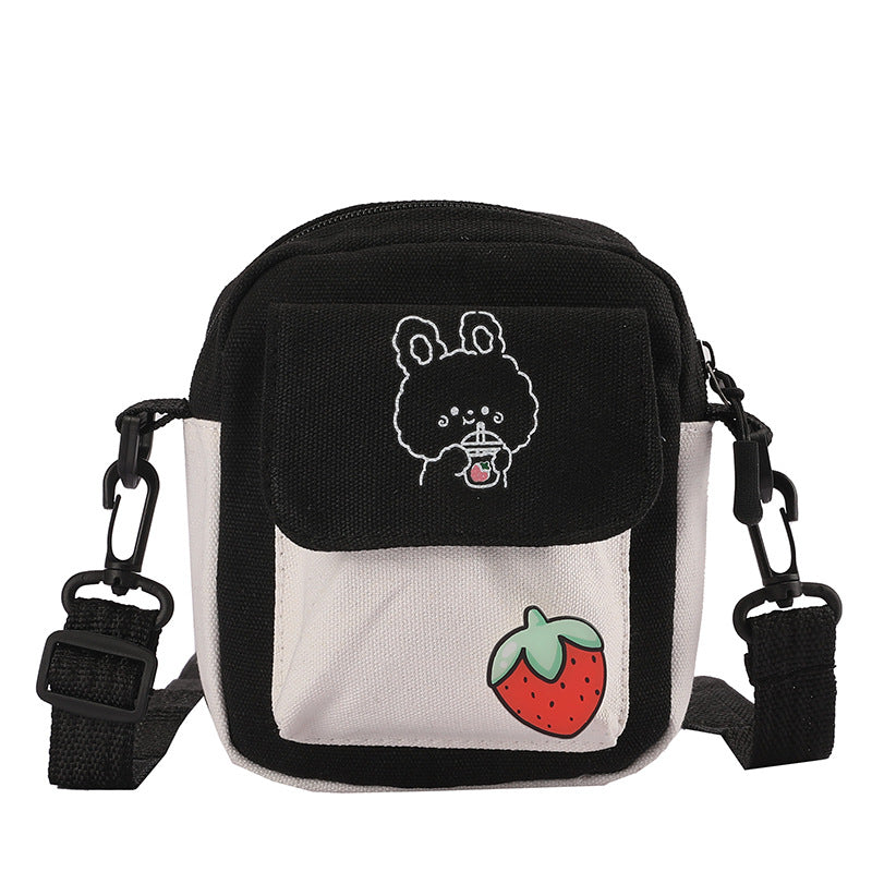 Canvas Small Female Summer Korean Style Cute Crossbody Bags