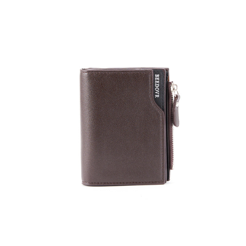 Men's Zipper Short Multiple Slots Fashion Vertical Men's Wallets