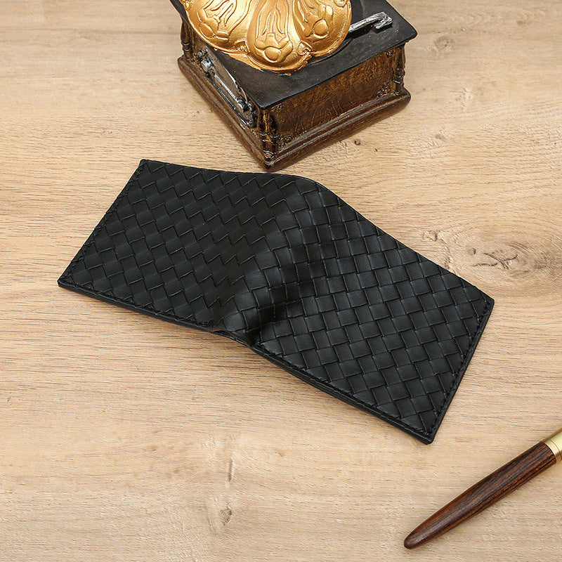 Men's Woven Short Gift Comfortable Texture Multiple Men's Wallets