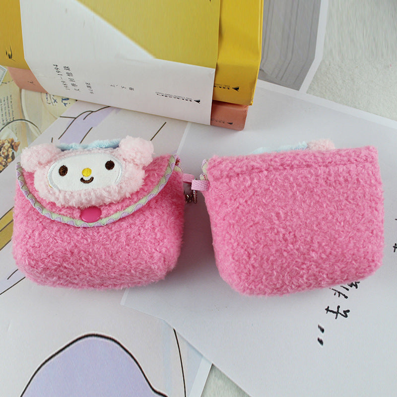 Fleece Plush Cartoon Change Korean Cute Coin Purses