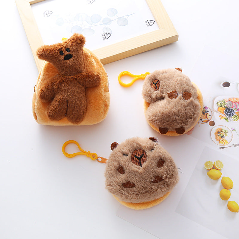 Women's Capybara Lovely Ears Guinea Pig Ornaments Purses