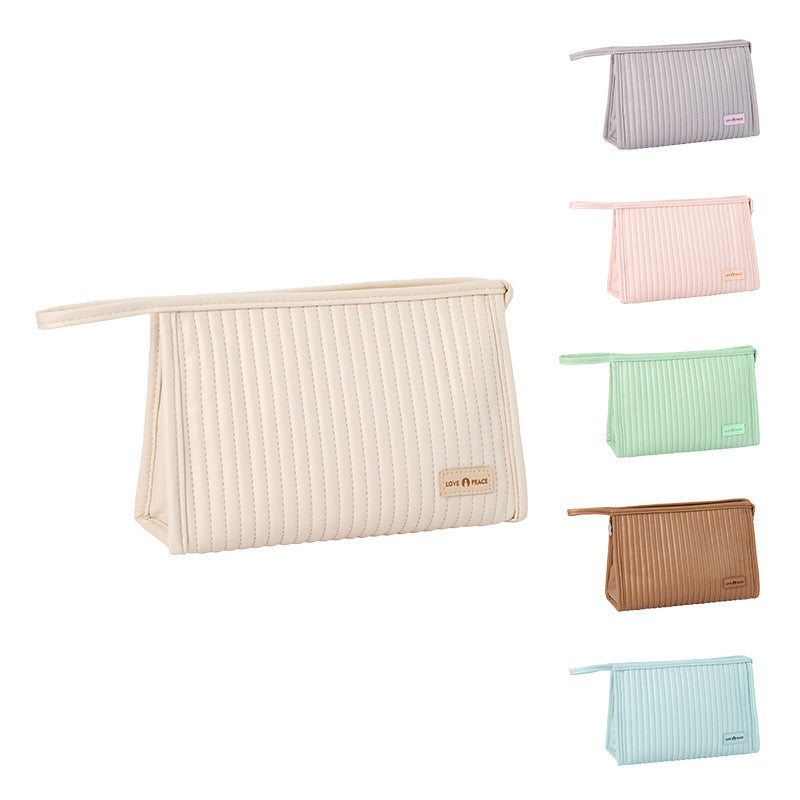 White Collar Cake Candy Color Convenient Cosmetic Bags