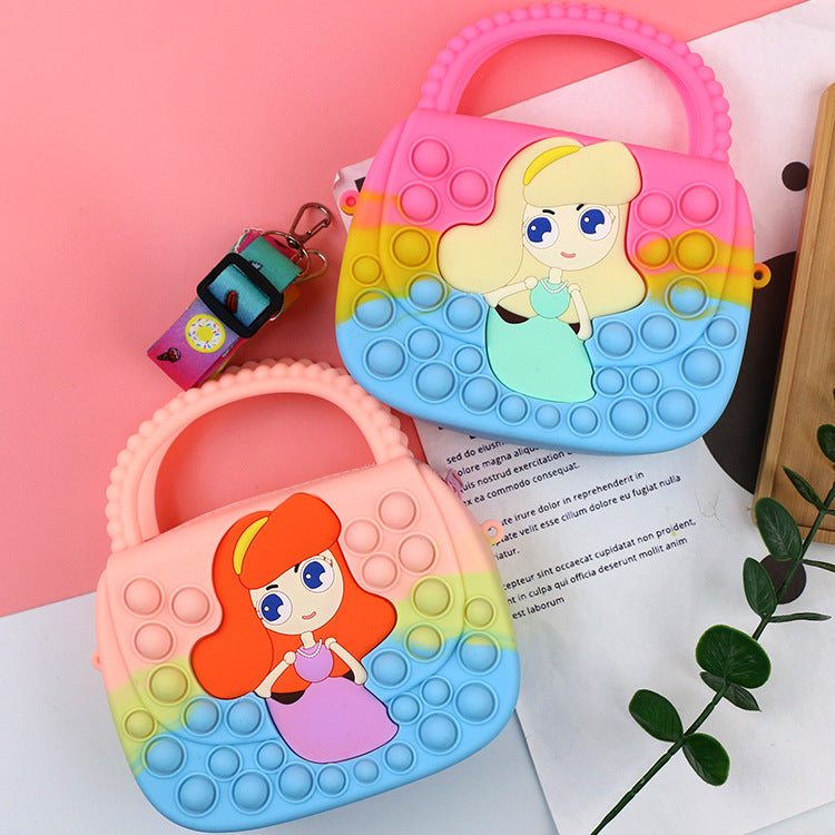 Killer Pioneer Cartoon Color Silicone Portable Double face Porte-Monnaie pour Enfants