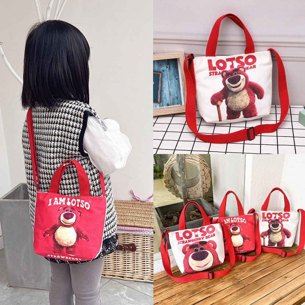 Children's Boys Pouch Cute Korean Printed Canvas Children's Shoulder Bags