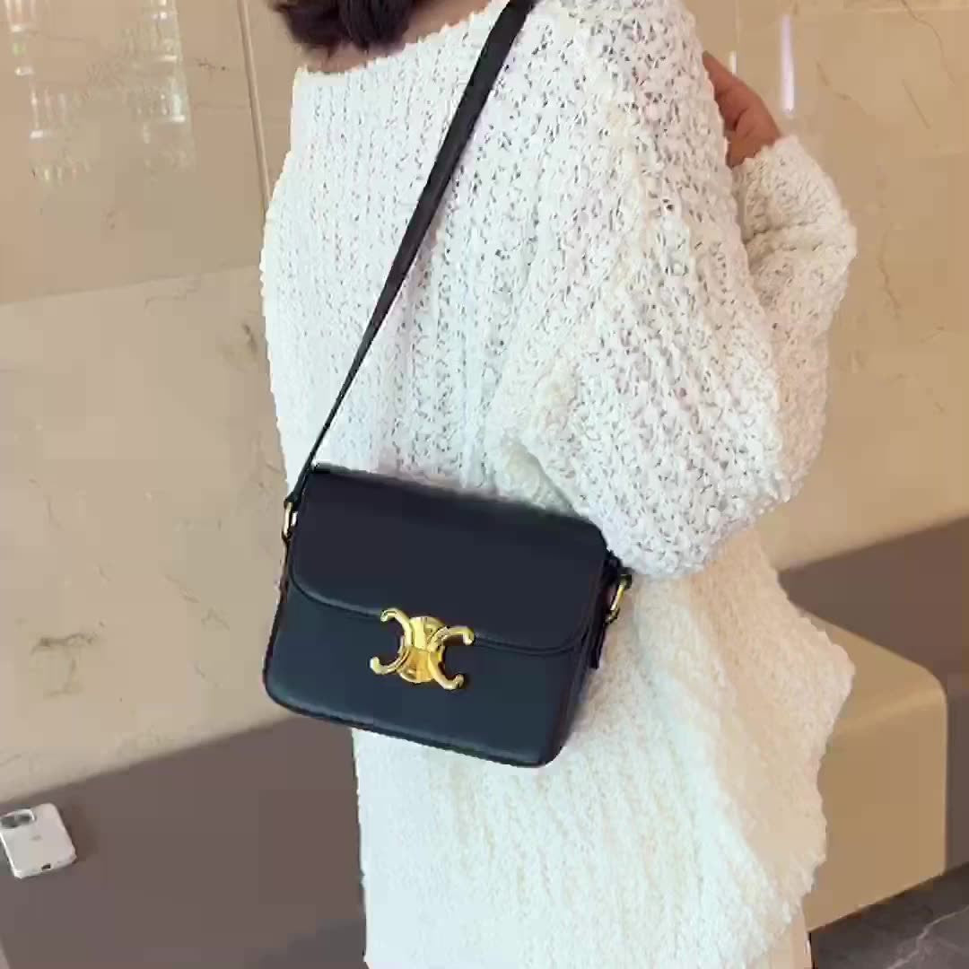 Women's Fashionable Elegant Small Square Arc High Crossbody Bags