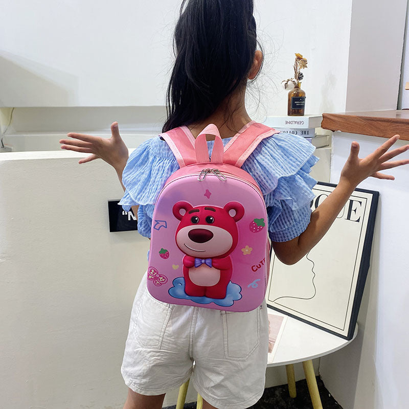 Strawberry Bear Cartoon Cute Boys Hardshell Children's Backpacks