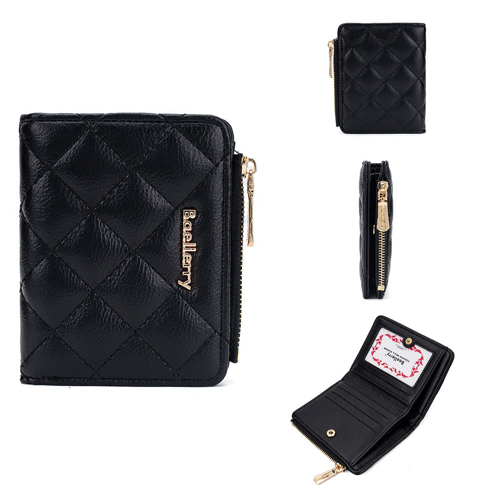 Women's Short Multiple Slots Korean Versatile Zipper Ladies Wallets