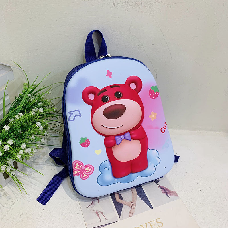 Strawberry Bear Cartoon Cute Boys Hardshell Children's Backpacks