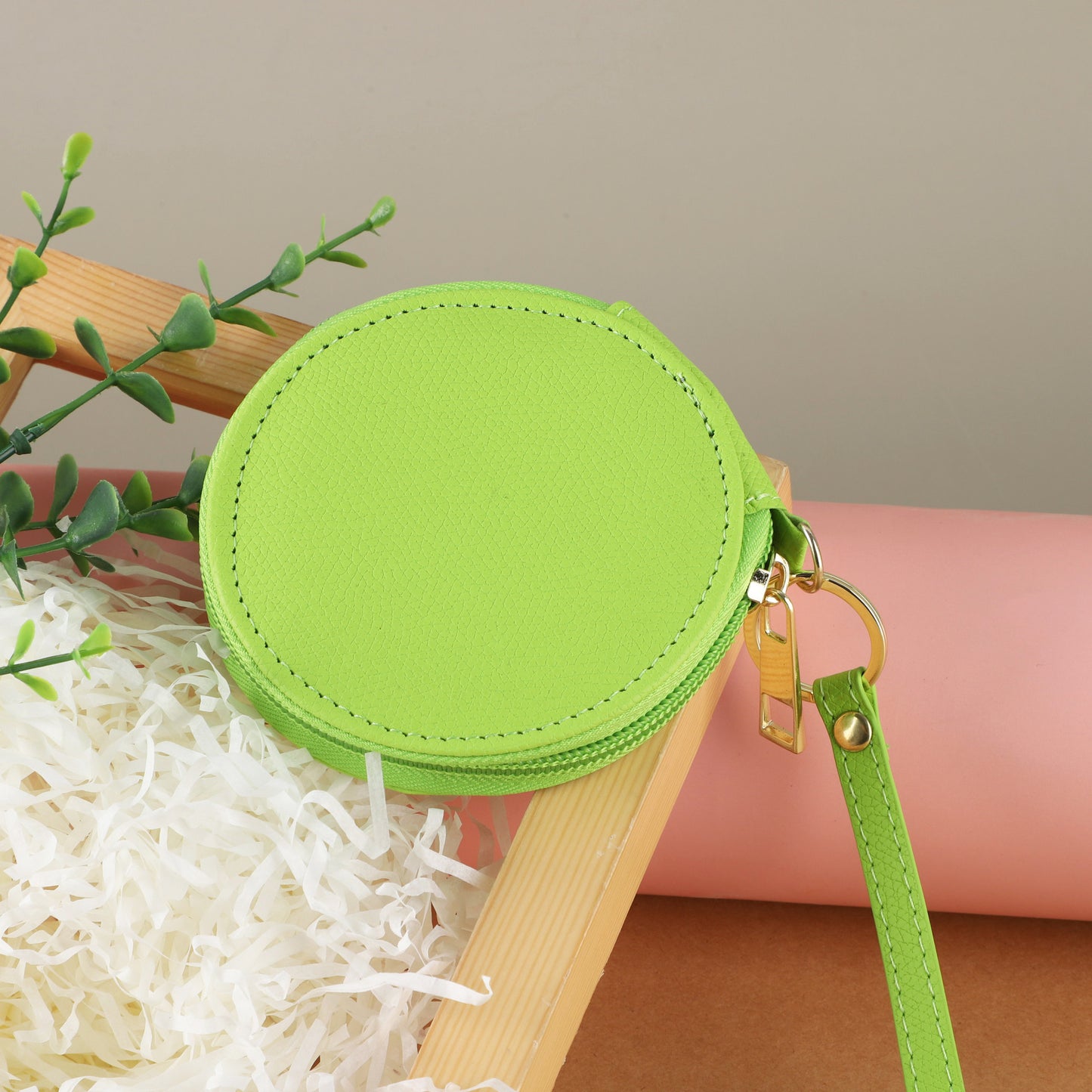 Round Environmental Protection Cute Simple Zipper Coin Purses