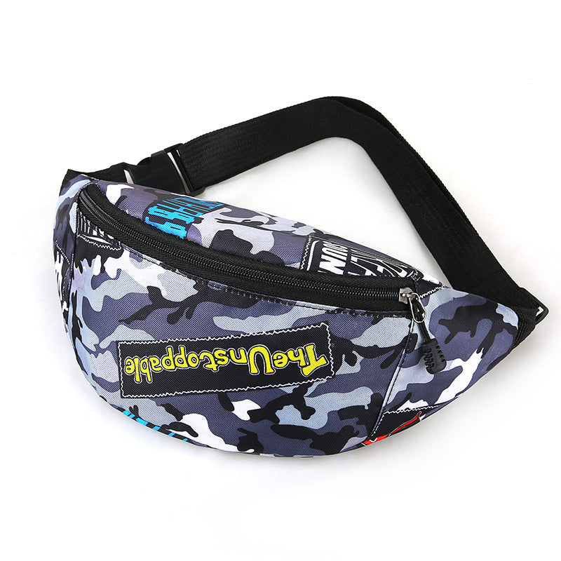 Men's Beautiful Printed Close-fitting Stall Goods Waist Packs