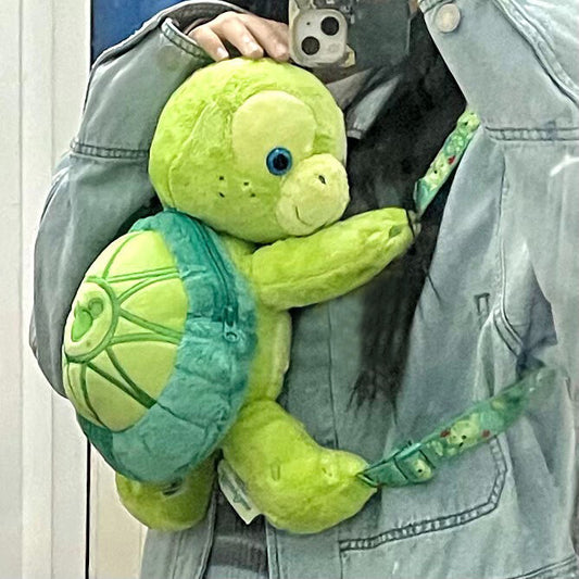 Petite poupée tortue de mer en peluche pour enfants, sacs à dos mignons