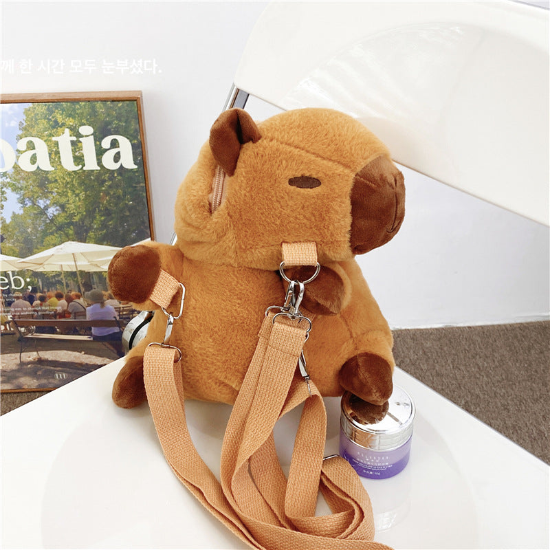 Children's Capybara Plush Cartoon Cute Teenage Dolls Backpacks