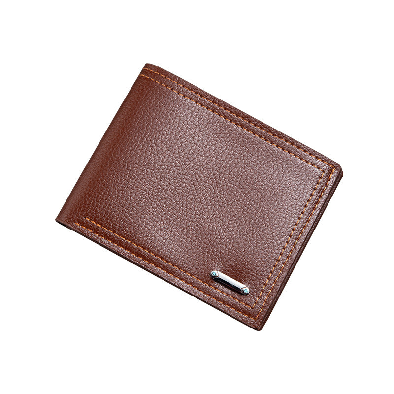 Men's Leather Short Retro Large Capacity Simple Men's Wallets