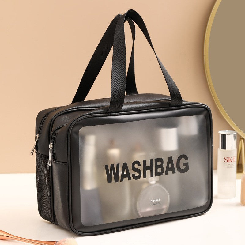 Fashion Dry Wet Separation Transparent Large Cosmetic Bags