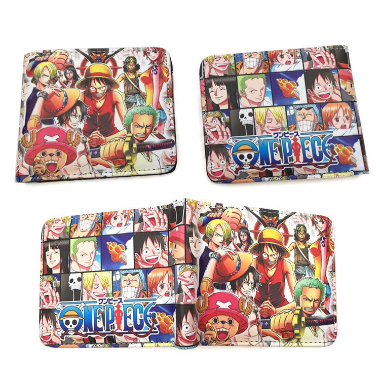 Piece Anime Peripheral Short Trendy Unique Ladies Wallets