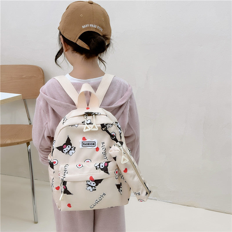 Children's Cartoon Cute Clow Printed Boys Two-piece Children's Backpacks