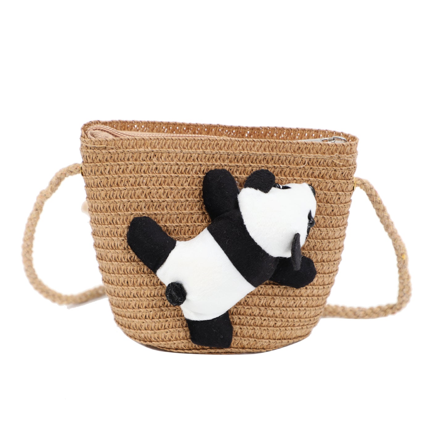 Children's Straw Female Cute Boy Western Style Leaning Bear Children's Coin Purse