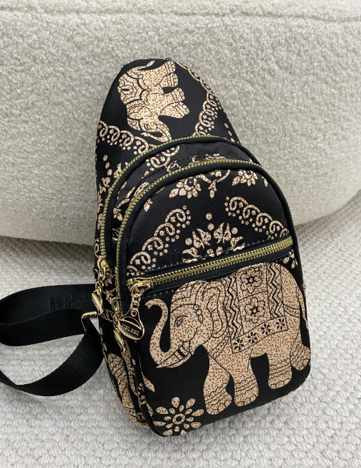 Women's Elephant Rabbit Print Leisure Play Shopping Waist Packs