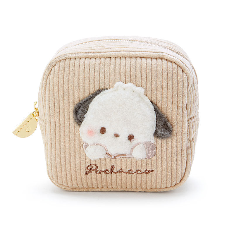 Cute Clow Corduroy Embroidery Small Change Cosmetic Bags