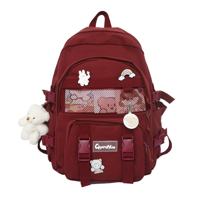 Women's Early High College Solid Color Large Backpacks