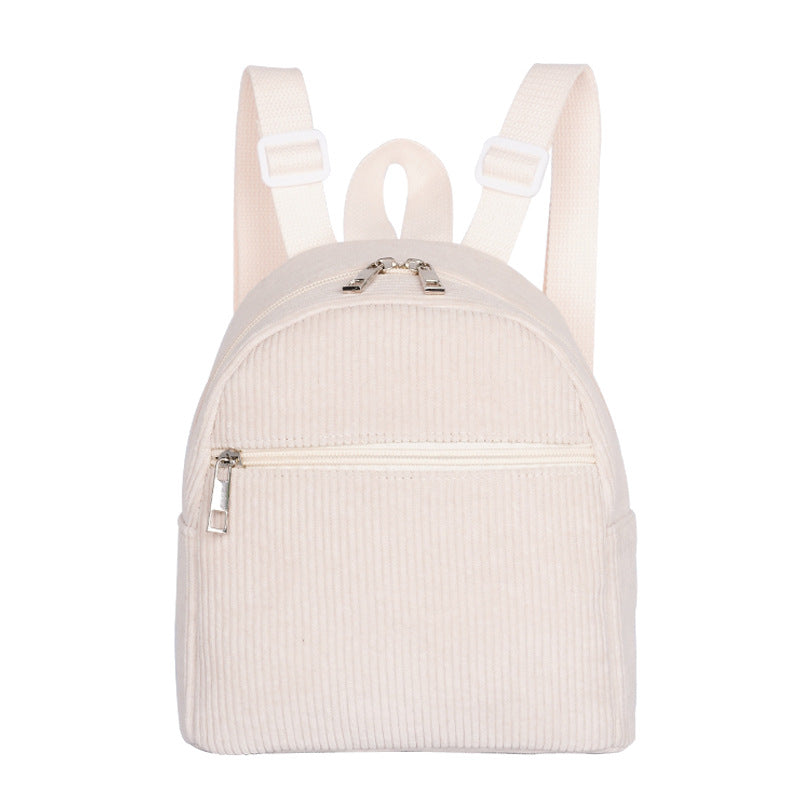 Women's Corduroy Solid Color Fashion Simple Backpacks