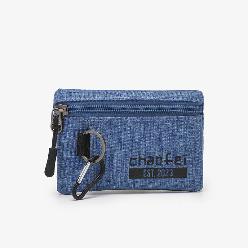 Porte-monnaie portable étanche avec poche en tissu Oxford pour femmes et hommes