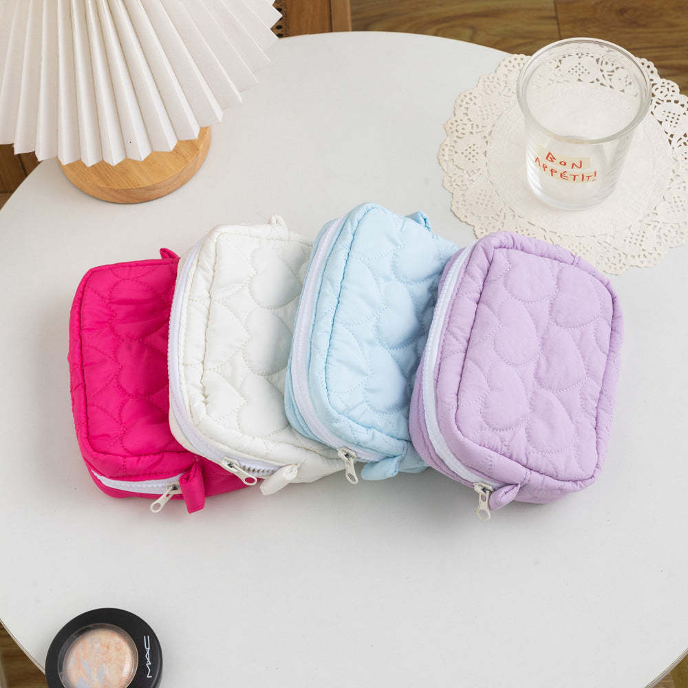 Color Series Cute Storage Portable Mini Cotton Cosmetic Bags