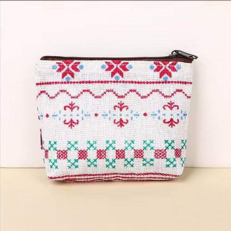 Mini Cute Fabric Canvas Korean Retro Ladies Wallets