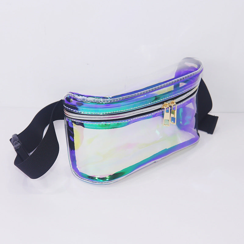 Women's Candy Color Laser Transparent Trendy Unique Waist Packs