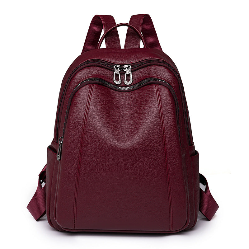 Women's Spring Solid Color Fashion Simple Large Backpacks