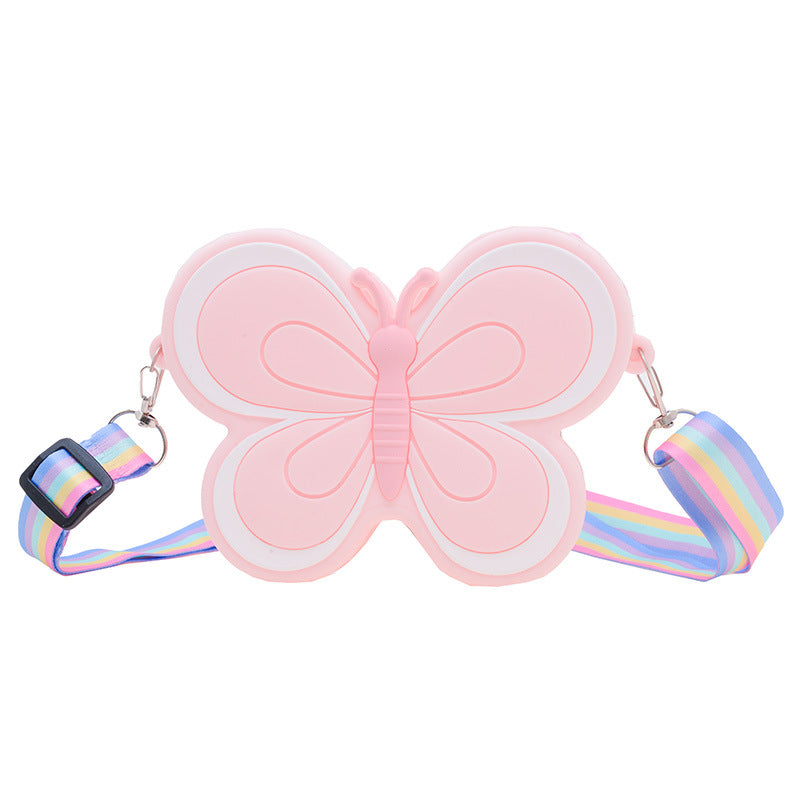 Porte-monnaie en Silicone pour enfants, joli petit papillon coloré, doux, porte-monnaie pour enfants