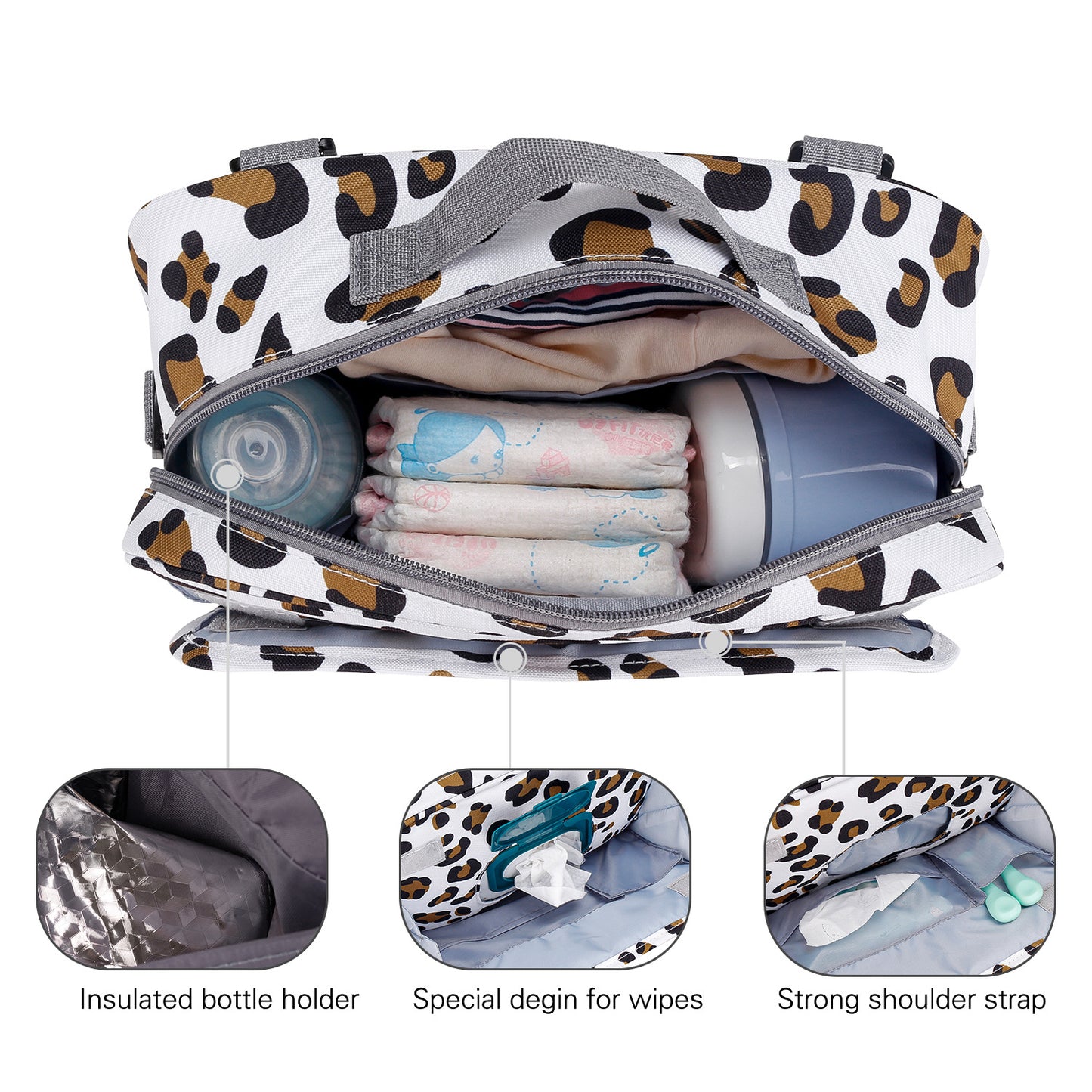 Printed Stroller Storage Pannier Diaper Mother Bags