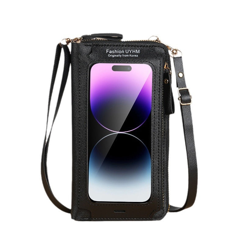 Women's Touch Screen Multifunctional Versatile Transparent Mini Phone Bags