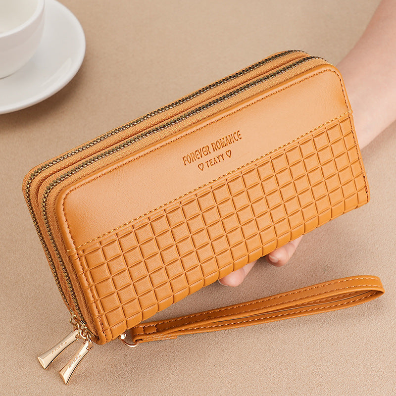 Women's Small Long Stitching Double Layer Zipper Ladies Wallets