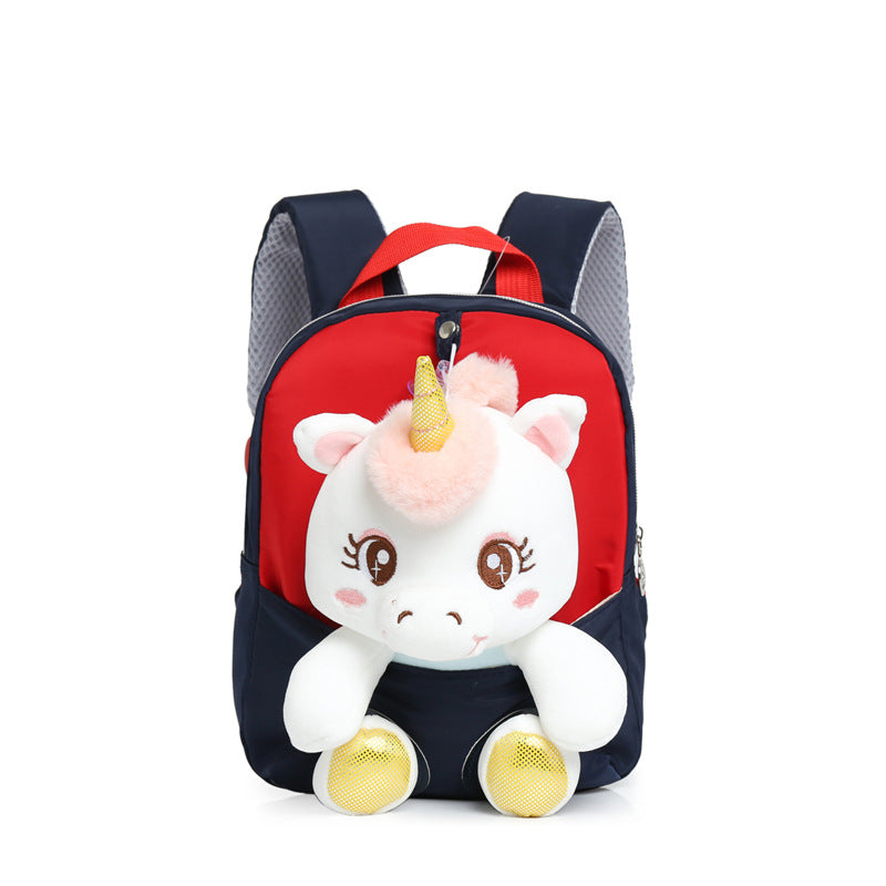 Cartoon Plush Korean Style Unicorn Doll Children's Backpacks