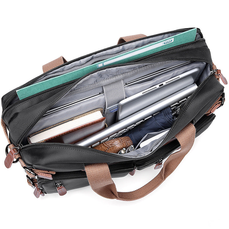 Sacs portables imperméables pour ordinateur portable en toile pour hommes