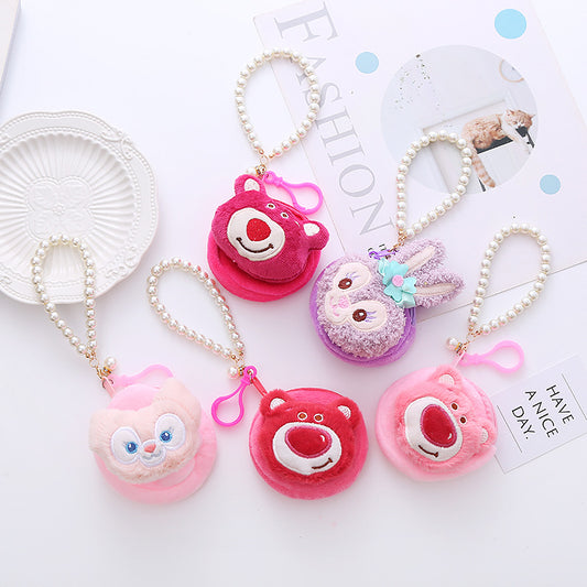 Creative Cartoon Cute Star Plush Earphone Card Holder