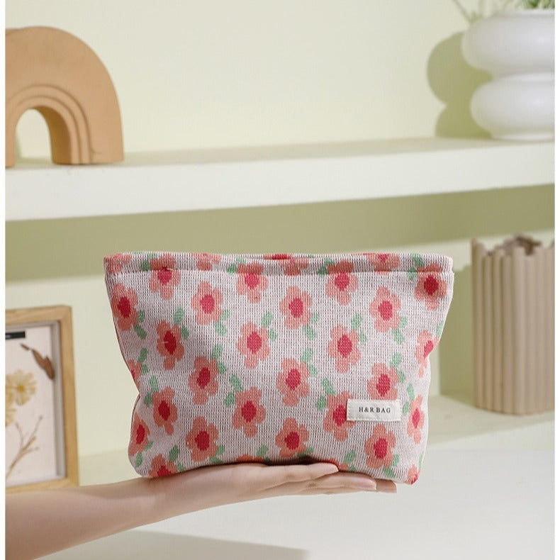 Women's Printing Makeup Storage Large Capacity Square Cosmetic Bags